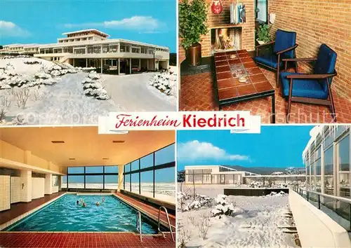 AK / Ansichtskarte Kiedrich Ferienheim der Gemeinnuetzigen Urlaubskasse fuer die Bauwirtschaft Hallenbad Kiedrich