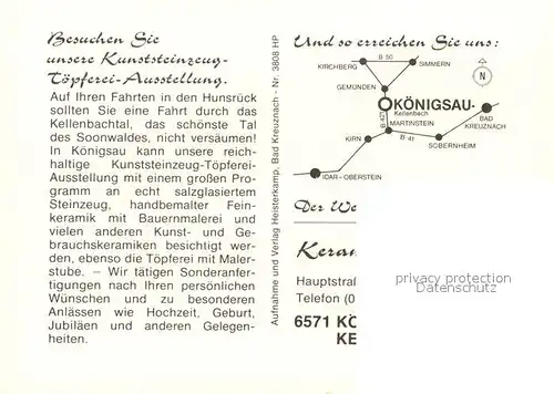 AK / Ansichtskarte Kellenbach_Koenigsau Toepferei Seifert Details 