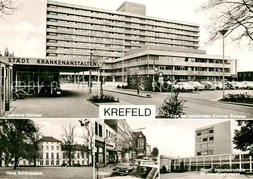 AK / Ansichtskarte Krefeld Operative Kliniken Haus Schoenwasser Ostwall Staatl Ingenieurschule Krefeld