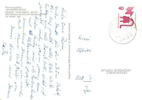 AK / Ansichtskarte Wilsum Erholungsgebiet Wilsumer Berge Campingpark Wilsum