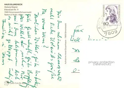 AK / Ansichtskarte Simonswald_Simonswaeldertal Haus Blumeneck Fliegeraufnahme 