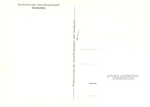 AK / Ansichtskarte Gnadenthal Bruederhaus der Jesus Bruderschaft 