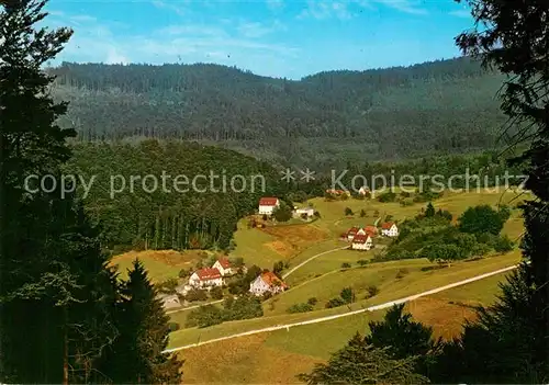 AK / Ansichtskarte Bad_Herrenalb Panorama mit Blick auf Gaststaette Pension Zum Ambos Schwarzwald Bad_Herrenalb