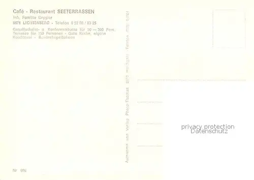 AK / Ansichtskarte Lichtenberg_Oberfranken Cafe Restaurant Seeterrassen Liegewiese Badestrand See Lichtenberg Oberfranken