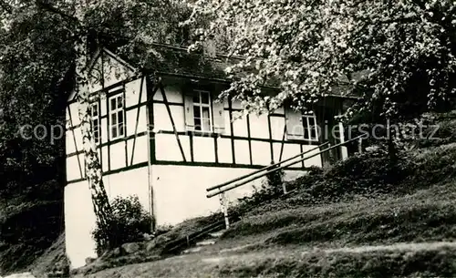 AK / Ansichtskarte Eisenberg_Thueringen Waldgasthaus Walkmuehle im Muehltal Gartenhaus Sperlingslust Eisenberg Thueringen