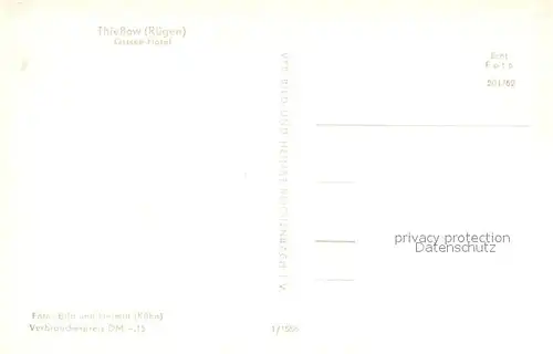 AK / Ansichtskarte Thiessow_Ostseebad_Ruegen Ostsee Hotel Thiessow_Ostseebad_Ruegen