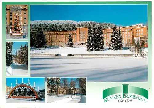 AK / Ansichtskarte Erlabrunn_Erzgebirge Kliniken Krankenhaeuser Winterlandschaft Erlabrunn_Erzgebirge