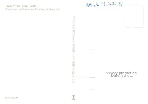 AK / Ansichtskarte Luisenthal Ferienheim des Staatlichen Komitees fuer Rundfunk Luisenthal