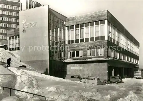AK / Ansichtskarte Oberwiesenthal_Erzgebirge FDGB Erholungsheim Am Fichtelberg im Winter Oberwiesenthal Erzgebirge