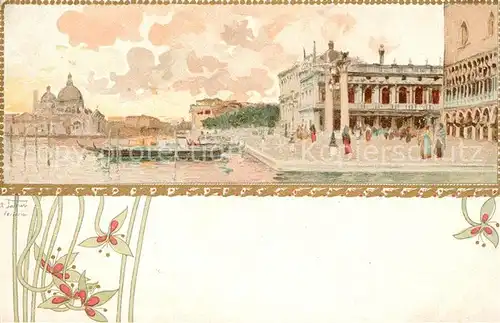 AK / Ansichtskarte Venezia_Venedig K?nstlerkarte Venezia Venedig