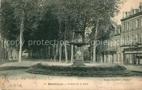 AK / Ansichtskarte Montlucon Avenue de la Gare Montlucon