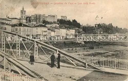 AK / Ansichtskarte Montelimar Quartier du Fust Deux Ponts  Montelimar