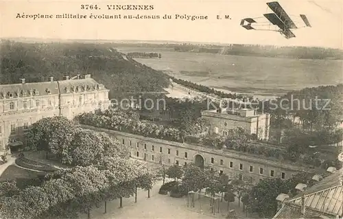 AK / Ansichtskarte Vincennes Aeroplane Militaire Polygone  Vincennes