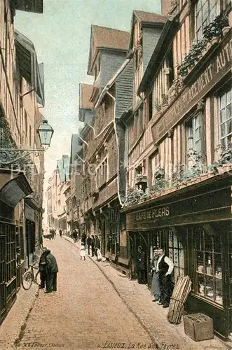 AK / Ansichtskarte Lisieux Rue aux Fevres Cafe de Flers  Lisieux