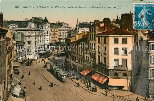 AK / Ansichtskarte Saint Etienne_Loire Place du Peuple Avenue du President Faure Saint Etienne Loire