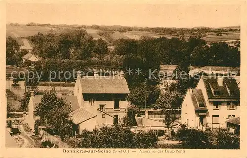 AK / Ansichtskarte Bonnieres sur Seine Panorama Deux Ponts Bonnieres sur Seine