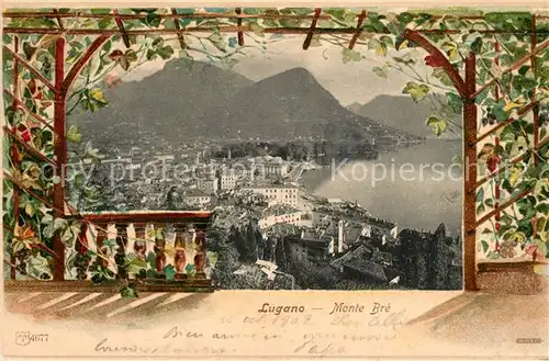 AK / Ansichtskarte Lugano_Lago_di_Lugano Monte Bre Lugano_Lago_di_Lugano