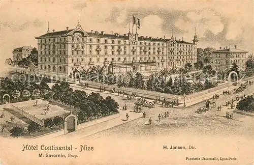 AK / Ansichtskarte Nice_Alpes_Maritimes Hotel Continental Nice_Alpes_Maritimes