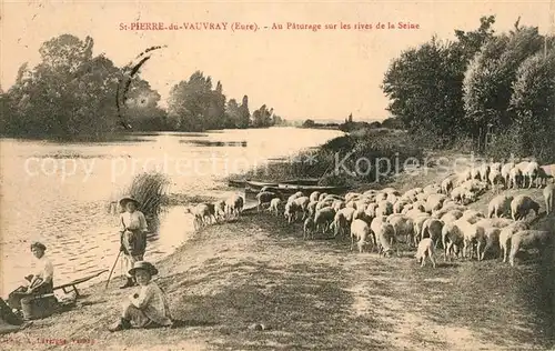 AK / Ansichtskarte Saint Pierre du Vauvray Schafherde Saint Pierre du Vauvray