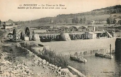 AK / Ansichtskarte Donchery Usines sur la Meuse Donchery