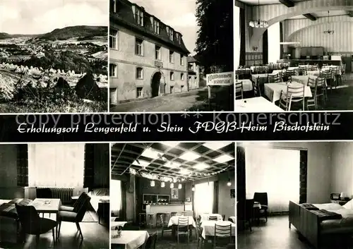 AK / Ansichtskarte Lengenfeld_Stein FDGB Heim Bischofstein Restaurant Fremdenzimmer Landschaftspanorama 