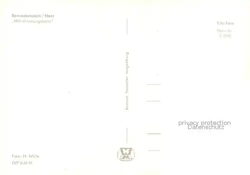 AK / Ansichtskarte Benneckenstein_Harz MDI Erholungsheim Benneckenstein_Harz