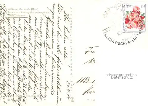 AK / Ansichtskarte Gernrode_Harz Stephanus Stiftung Feierabendheim Heim Hgental Gernrode Harz