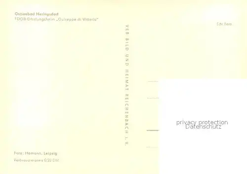 AK / Ansichtskarte Heringsdorf_Ostseebad_Usedom FDGB Erholungsheim Guiseppe di Vittorio Heringsdorf_Ostseebad