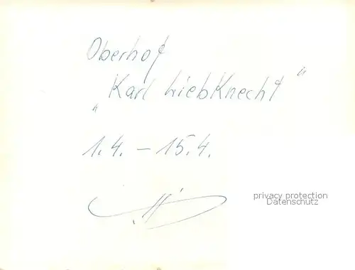 AK / Ansichtskarte Oberhof_Thueringen Erholungsheim Karl Liebknecht Heim Oberhof Thueringen