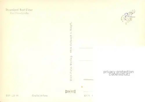 AK / Ansichtskarte Bad_Elster Villen Karl Marx Strasse Bad_Elster