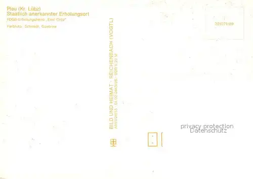 AK / Ansichtskarte Plau_See FDGB Erholungsheim Emil Otto Plau_See