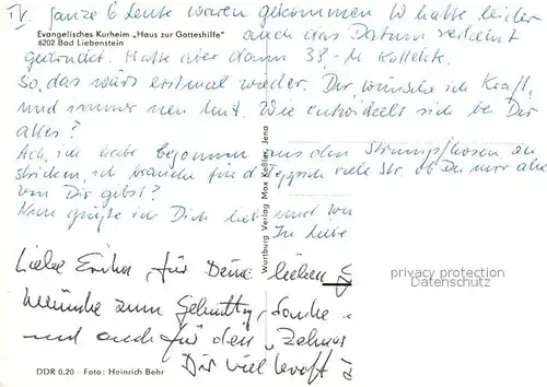 AK / Ansichtskarte Bad_Liebenstein Evangelisches Kurheim Haus zur Gotteshilfe Bad_Liebenstein