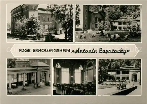 AK / Ansichtskarte Bad_Schandau FDGB Erholungsheim Antonin Zapotocky Bad_Schandau