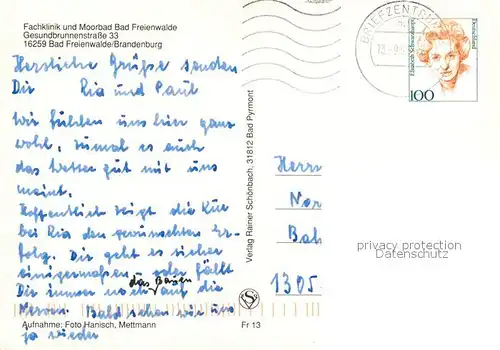 AK / Ansichtskarte Bad_Freienwalde Fachklinik Moorbad Modell Illustration aus der Vogelperspektive Bad_Freienwalde