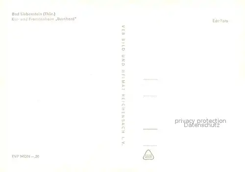 AK / Ansichtskarte Bad_Liebenstein Kur  und Fremdenheim Bernhard Bad_Liebenstein