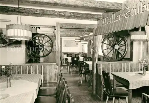 AK / Ansichtskarte Gernrode_Harz Ausflugslokal Bueckemuehle Gastraum Gernrode Harz