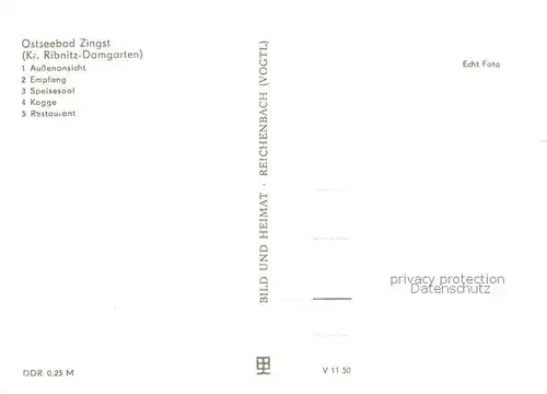 AK / Ansichtskarte Zingst_Ostseebad FDGB Erholungsheim Claus Stoertebeker Empfang Speisesaal Kogge Restaurant Zingst_Ostseebad