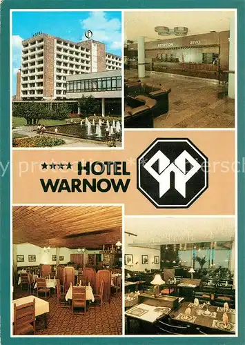 AK / Ansichtskarte Rostock_Mecklenburg Vorpommern Hotel Warnow Rezeption Restaurant Rostock