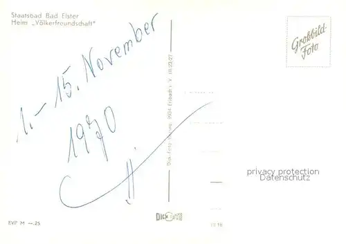 AK / Ansichtskarte Bad_Elster Heim Voelkerfreundschaft Bad_Elster