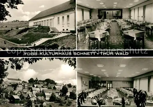 AK / Ansichtskarte Schoenbrunn_Schleusegrund FDGB Kulturhaus Schnett Thueringer Wald Kultursaal Schoenbrunn_Schleusegrund