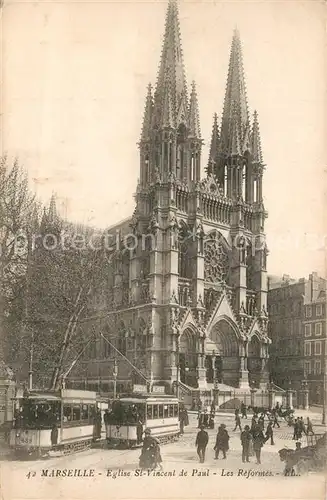 AK / Ansichtskarte Marseille_Bouches du Rhone Eglise Saint Vincent de Paul Marseille