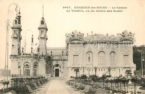 AK / Ansichtskarte Enghien les Bains Le Casino Le Theatre vu du Jardin des Roses Enghien les Bains