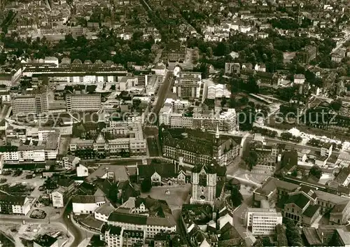 AK / Ansichtskarte Braunschweig Fliegeraufnahme Dom Burg Dankwarderode Rathaus Stadttheater Braunschweig