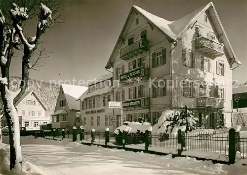 AK / Ansichtskarte Herrenalb_Schwarzwald Hotel Kuehler Brunnen Winter 