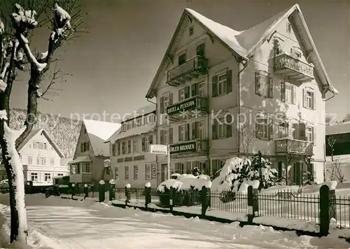 AK / Ansichtskarte Herrenalb_Schwarzwald Hotel Kuehler Brunnen Winter 
