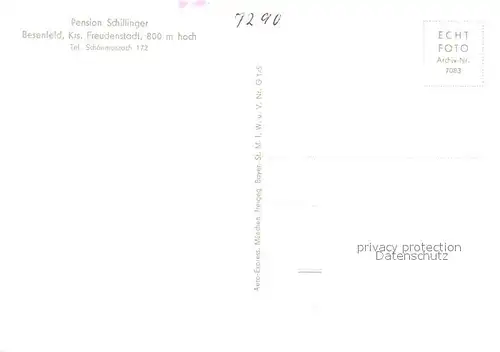 AK / Ansichtskarte Besenfeld Pension Schillinger Besenfeld