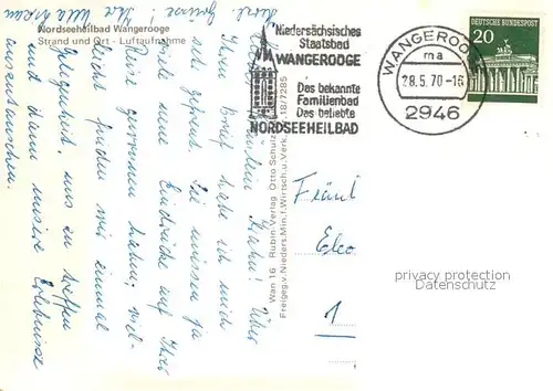 AK / Ansichtskarte Wangerooge_Nordseebad Fliegeraufnahme Strand Wangerooge_Nordseebad