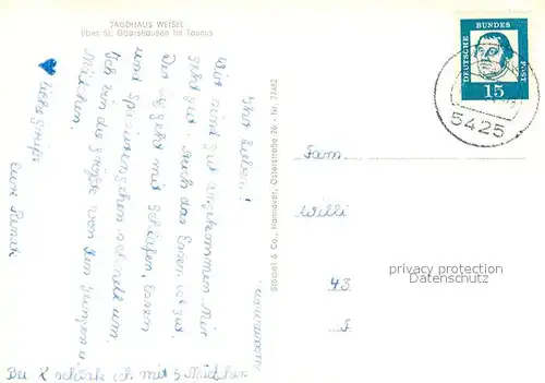 AK / Ansichtskarte St_Goarshausen Jagdhaus Weisel St_Goarshausen