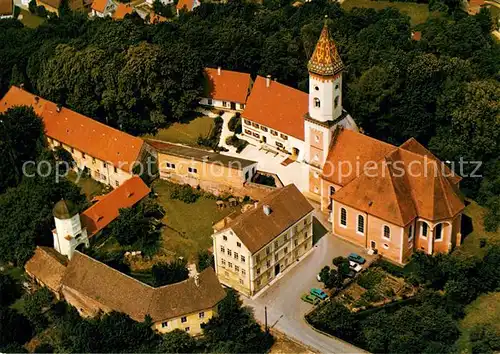 AK / Ansichtskarte Illereichen Fliegeraufnahme Kirche mit Wickert Institut und Landhotel Schlosswirtschaft Illereichen