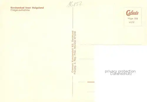 AK / Ansichtskarte Helgoland Fliegeraufnahme Helgoland